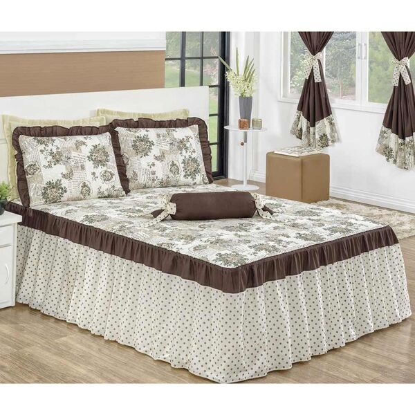 Cobre Leito Casal Queen Encanto 03 Peças Acompanha Almofada R