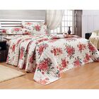 Cobre Leito Casal Queen Versátil 03 Peças Estampado Df 100% A