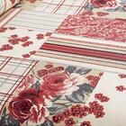 Cobre Leito Casal Zoe Piquet 3 Peças - Patch Vermelho