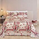 Cobre Leito Casal Zoe Piquet 3 Peças - Patch Vermelho