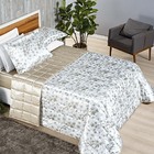 Cobre Leito Charme Casal Padrão 3 Peças Dupla Face - Marfim -