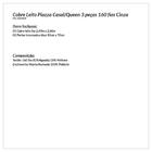 Cobre Leito Clássico Clean Liso Cinza Casal Queen 3 Peças 160