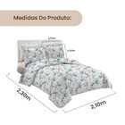 Cobre Leito Colcha Casal 3 Peças Matelado Estampado Boutis  A