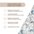 Cobre Leito Colcha King 3 Peças Matelado Estampado Boutis  Az