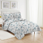 Cobre Leito Colcha Queen 3 Peças Matelado Estampado Atlanta