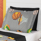 Cobre Leito Colcha Solteiro Alegria 2 Peças Futebol - Cáqui -