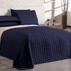 Cobre Leito Constantini 2 Pçs  Solteiro  Azul/palha