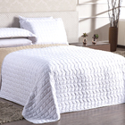 Cobre Leito Constantini 3 Peças King Dupla Face - Branco/palha