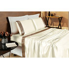 Cobre Leito De Cetim Charmousse Safari King Palha + Jogo De C