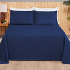 Cobre Leito Detroid Padrão 3 Peças Piquet - Azul Marinho