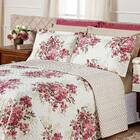 Cobre Leito Dubai Chevron Floral Vermelho Queen 03 Peças Dupl