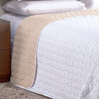 Cobre Leito Dupla Face Queen Branco E Palha Liso Matelado Clá