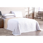 Cobre Leito Dupla Face Queen Branco E Palha Liso Matelado Clá