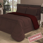 Cobre Leito Dupla Face Solteiro + Jogo De Cama Lençol 4 Pçs M