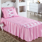 Cobre Leito Dyvine Solteiro Matelado 3 Peças - Rosa