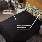 Cobre Leito Estampa Triangular 3 Pçs Para Cama Casal Queen Pr