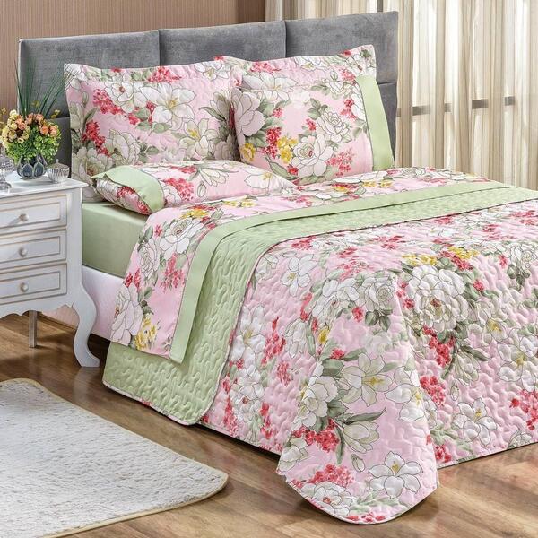 Cobre Leito Estampado 200 Fios Casal 03 Peças - Killy