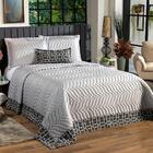 Cobre Leito Fortuny Queen 03pçs Percal 180 Fios Cinza