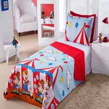 Cobre Leito Infantil Circo Enxovais Aquarela 2 Peças