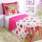 Cobre Leito Infantil Garden Pink Enxovais Aquarela 2 Peças