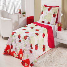 Cobre Leito Infantil Joaninha Enxovais Aquarela 2 Peças