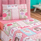 Cobre Leito Infantil Menina Bailarina Ballet Estampado Dupla