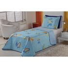Cobre Leito Infantil Oceano 02 Peças - Enxovais Aquarela