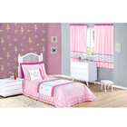 Cobre Leito Infantil Rosa Com Almofada Decorativa Menina + Co