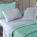 Cobre Leito King 3 Peças Tecido Percal 200 Fios Esplendor Cas