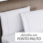 Cobre Leito King Bordado Verde Micropercal 200 Fios + Jogo De