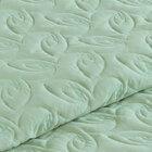 Cobre Leito King Bordado Verde Micropercal 200 Fios + Jogo De