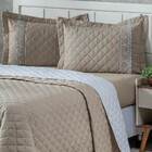 Cobre Leito King Charme Dupla Face Percal 180 Fios 3 Peças -