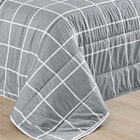 Cobre Leito King Cinza Micropercal 200 Fios Dupla Face + Lenç