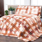 Cobre Leito King Classic Estampado 160 Fios 3 Peças - Xadrez