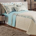 Cobre Leito King Divine Dupla Face Percal 150 Fios 7 Peças -