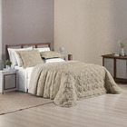 Cobre Leito King Harmonia 3 Peças Dupla Face - Cáqui - 100% P