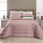 Cobre Leito King Harmonia 3 Peças Dupla Face - Rosê - 100% Po