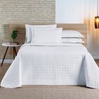 Cobre Leito King Madri Percal 200 Fios 100% Algodão 3 Peças -