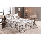 Cobre Leito King Mariah Floral Tabaco 3 Peças