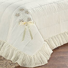 Cobre Leito King Palha Bordado com Almofadas Decorativa 7 Peç