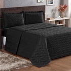 Cobre Leito King Pratic Lisa 3 Peças - Preto