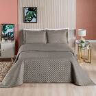 Cobre Leito King Ravena Bordado Micropercal 200 Fios 3 Peças