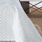 Cobre Leito King Realeza Micropercal 200 Fios Com Tule Bordad