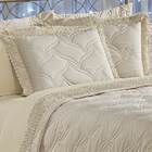 Cobre Leito King Royalle Matelado Com Guipir 7 Peças - Bege -