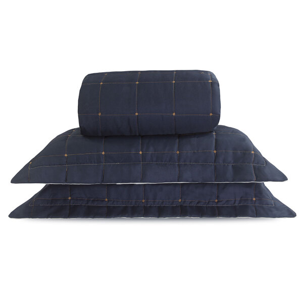 Cobre Leito King Royalle Micropercal 200 Fios 3 Peças - Azul