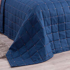 Cobre Leito King Site 3 Peças Micropercal 200 Fios Azul Marin