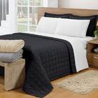 Cobre Leito King Soft 3pç 100% Poliéster - Preto