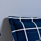 Cobre Leito King Square Micropercal 200 Fios 3pç - Azul