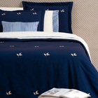 Cobre Leito King Torino Bordado 5pç 100% Poliéster - Marinho