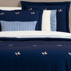 Cobre Leito King Torino Bordado 5pç 100% Poliéster - Marinho